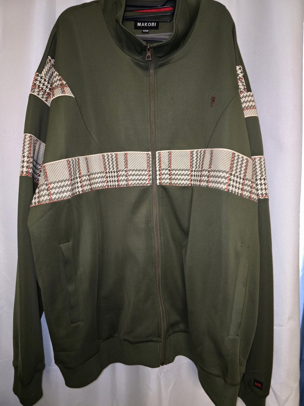 Olive Green Full-Zip Men's Jacket
